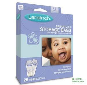 Amazon：销量第一，Lansinoh 母乳储存袋100只 新低$12.41 到手￥115