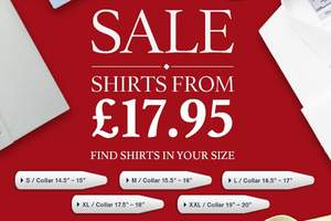 Charles Tyrwhitt官网：英国高品质衬衫£17.95起 满£50免费直邮