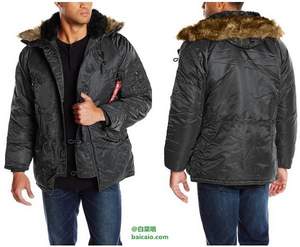 Amazon：不朽經(jīng)典，Alpha Industries 阿爾法 男士N-3B防水防寒外套 $86.29（$107.86 下單8折）到手￥670
