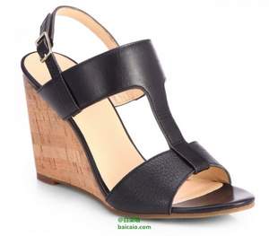 Amazon：Cole Haan 可汗 女士坡跟真皮凉鞋 3.3折 $65.9 到手￥510