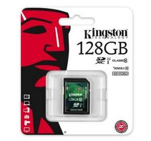 Amazon：<span>金盒特价！</span>Kingston 金士顿 128GB SDHC存储卡（C10/UHS-1/30MB/s） 新低$64.99 到手￥410 国内￥599