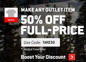 Backcountry：OUTLET折扣區(qū)所有商品 按正價(jià)5折 滿$50免運(yùn)費(fèi)