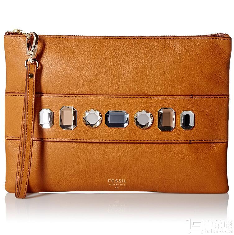 降10刀，Fossil 化石 Large Wristlet  女士大号拉链手拿包 新低2.4折.99到手￥180