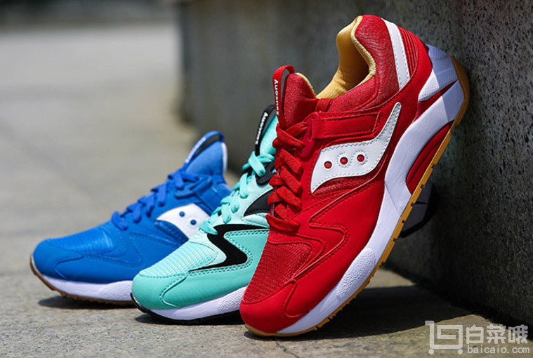 Saucony 圣康尼 GRID 9000男女情侣复古跑鞋*2双￥570包邮（￥700-130）