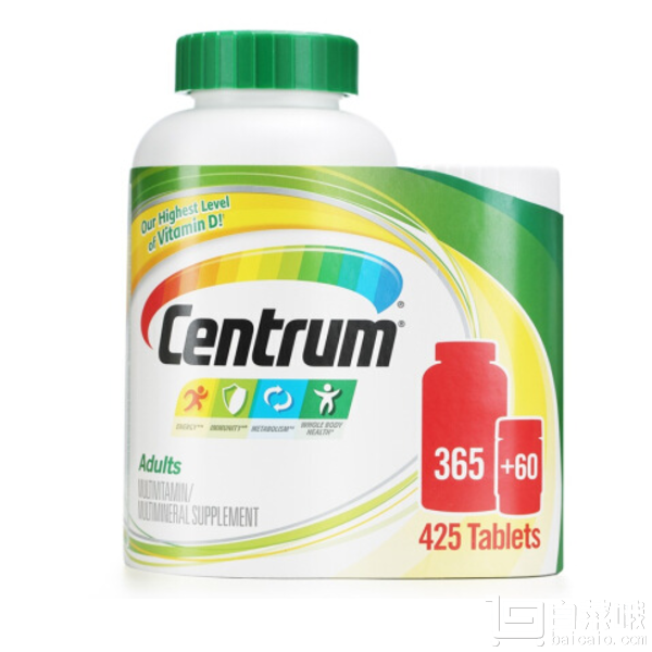 Centrum 善存 成人综合维生素 465片*2瓶+凑单品￥191.18含税包邮（￥341.18-150）