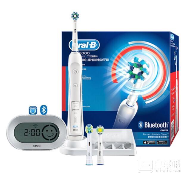 Oral-B 欧乐-B 6000 iBrush D36.535.5X 3D声波蓝牙智能电动牙刷新低￥518包邮（￥618-100）