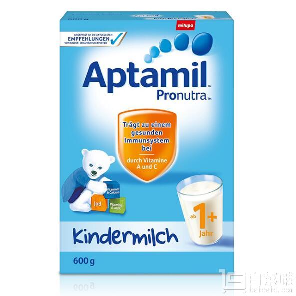 德国版 Aptamil 爱他美 婴幼儿奶粉 1+段 1-2岁 600g*2罐 185.3元包邮92.65元/罐（第二件7折）