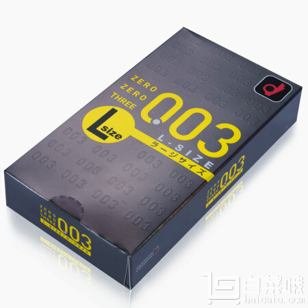 Okamoto 冈本 003标准版L码安全套 10片装*5盒￥195（￥345-150）