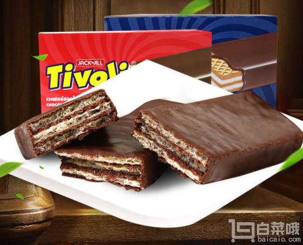 泰国进口，珍珍 巧克力味威化饼干 80g*4包￥13.9包邮（需领￥10优惠券）