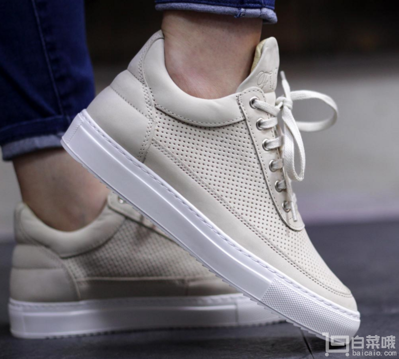 欧洲手工制造 ，17年春季新款 Filling Pieces 男士Perforated 真皮休闲鞋 0直邮到手￥915