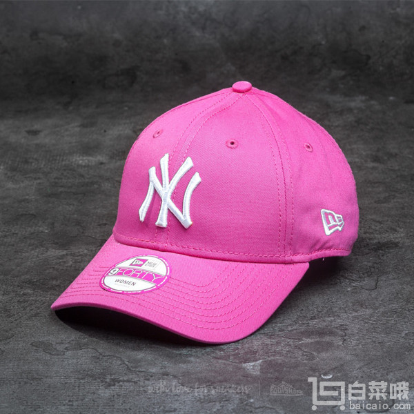 凑单品，New Era 纽约扬基队 9Forty可调节棒球帽 粉色 £7.99约￥71