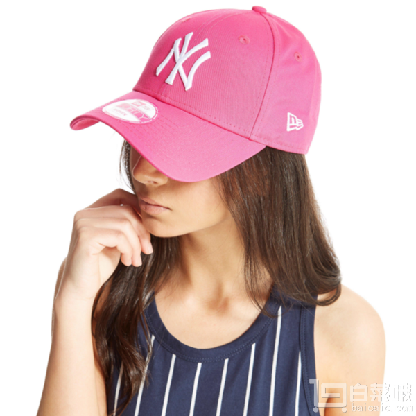 凑单品，New Era 纽约扬基队 9Forty可调节棒球帽 粉色 £7.99约￥71