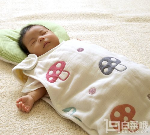 销量第一！日本 Hoppetta 六层纱布蘑菇睡袋（0~3岁）7225新低192.54元（天猫旗舰店折后332元）