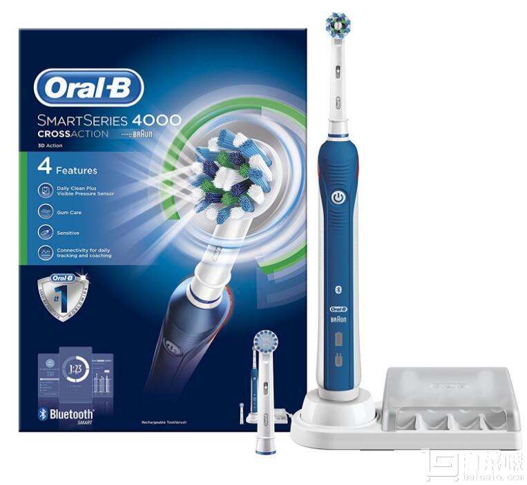 Oral-B 欧乐B Smart Series 4000 蓝牙电动牙刷 Prime会员免费直邮含税到手￥332