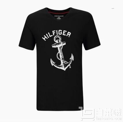 TOMMY HILFIGER V领 男士经典锚logo 短袖T恤￥119包邮包税