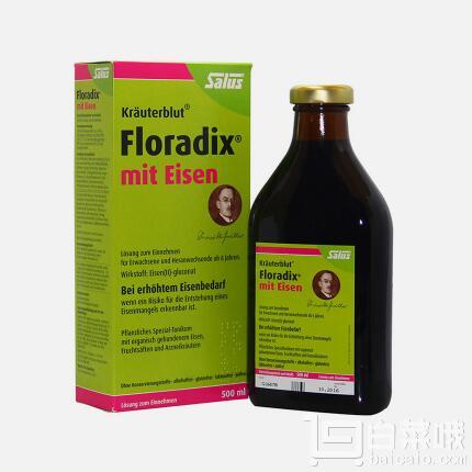 Salus Floradix 铁元 绿瓶 补铁补血营养液500ML*3瓶 €39约309元 凑单免费直邮