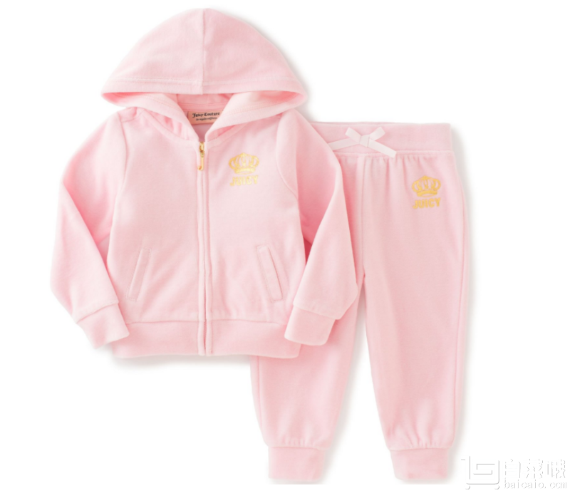 Juicy Couture 女童连帽套装 12~24个月 2色 prime会员凑单免费直邮到手￥155