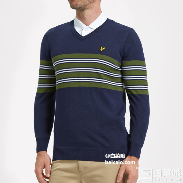 Lyle & Scott 苏格兰金鹰 Ballater 男士羊毛混纺套头衫 两色 Prime会员免费直邮含税到手￥260