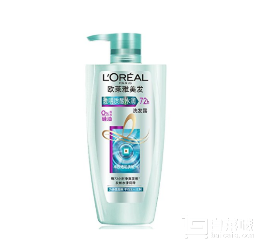 LOREAL 欧莱雅 透明质酸水润洗发露 500ml*4瓶￥86.4包邮（4件4折）