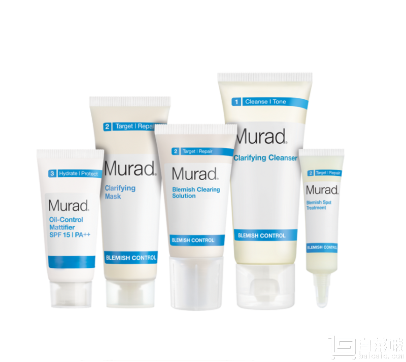 痘肌福音 Murad 慕勒 全线7折，祛痘全效护理五件套装 £24.5直邮到手￥210 可叠加满减