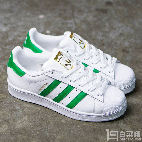 adidas Originals 阿迪达斯 Superstar 绿金标 女士贝壳头休闲鞋 到手￥330