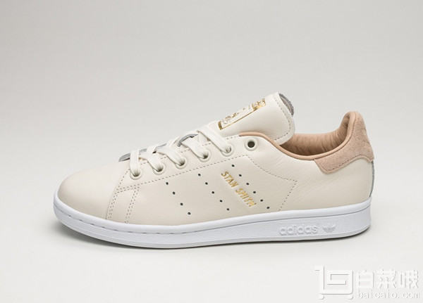 Adidas Originals 阿迪达斯 Stan Smith 奶白色翻绒尾 女士休闲鞋 到手￥400