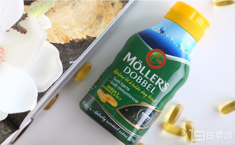 北欧销量第一，Mollers 沐乐思 挪威进口 深海鱼油软胶囊 112粒新低￥69包邮包税（需用￥30优惠券）