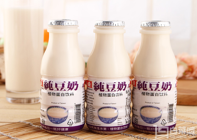 台湾进口，正康 纯豆奶/黑豆奶 170ml*12瓶￥29.9包邮（￥39.9-10）
