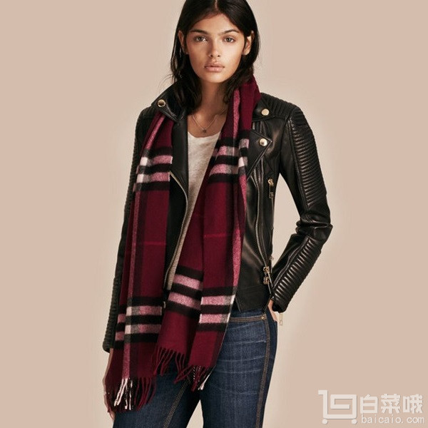 Burberry 巴宝莉 经典格纹纯羊绒围巾￥2080含税包邮