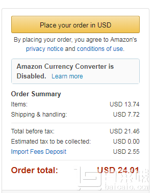 AmazonBasics 亚马逊倍思 蓝牙音箱 史低.74 直邮含税到手￥159