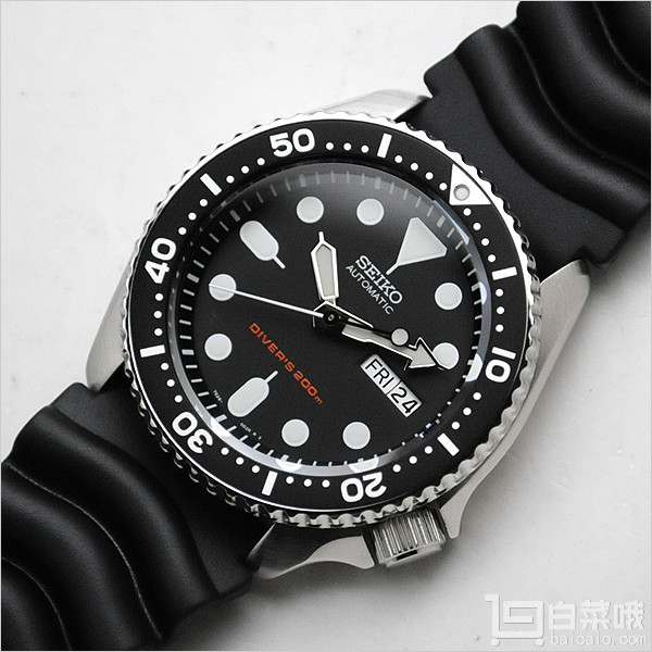 Seiko 精工 SKX007KC 男士自動機(jī)械潛水腕表 Prime會員免費(fèi)直郵含稅到手￥1059