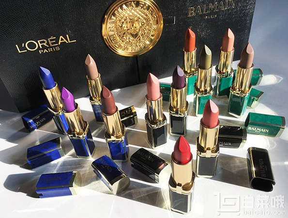 9月新品，L'Oreal Paris × Balmain 欧莱雅×巴尔曼 首次合作款唇膏 10色 新低£10.39凑单免费直邮到手￥93