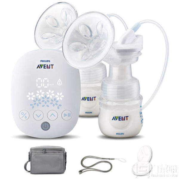 Philips 飞利浦 Avent 新安怡 自然系列 SCF303/01 双边电动吸乳器 额外4件赠品秒杀价￥949包邮（双重优惠）