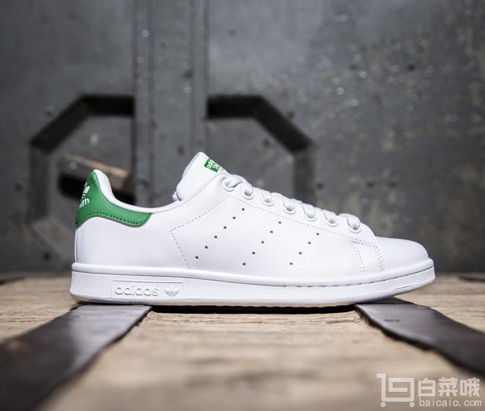 Adidas Originals 阿迪达斯 Stan Smith 男款复古小白鞋 绿尾307元包邮