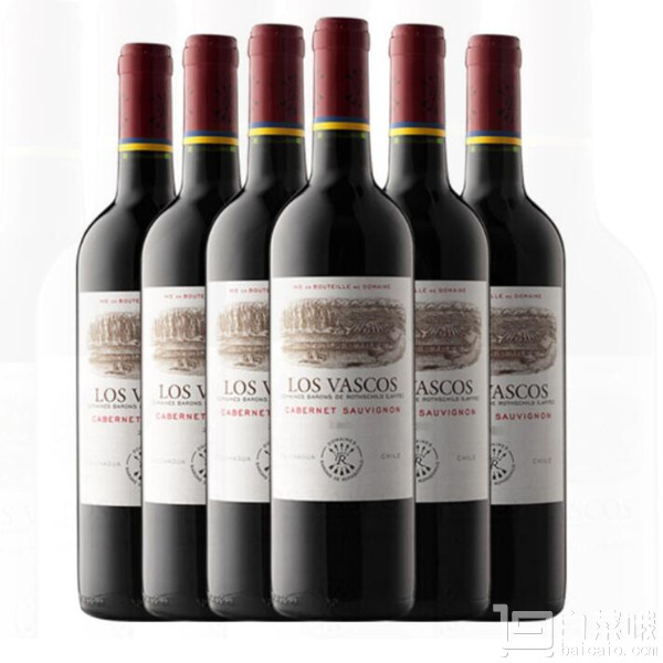限地區(qū)，Los Vascos 拉菲巴斯克 卡本妮蘇維翁紅葡萄酒 750ml*6支+湊單品新低￥199包郵（￥399-200）