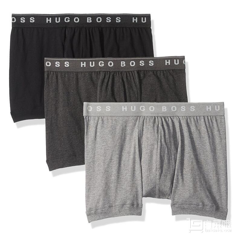 HUGO BOSS 男士平角内裤3条装50325384 多色￥169.95包邮（￥309 下单5.5折）