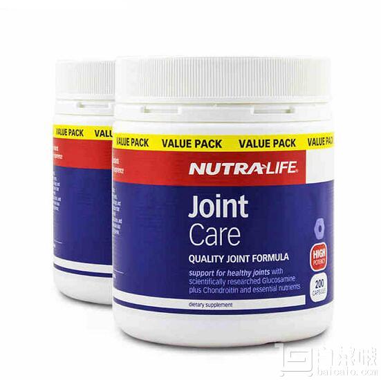 Nutralife 紐樂 關(guān)節(jié)靈氨糖軟骨素膠囊 200粒*2瓶￥239包郵（￥259-20）