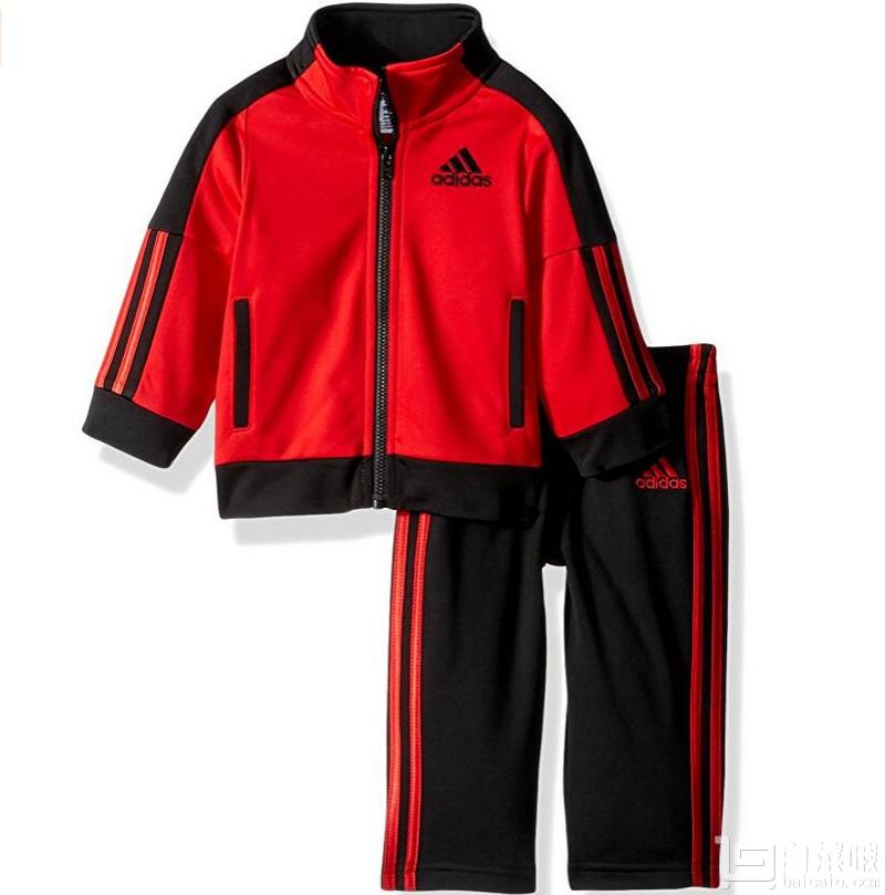 adidas 男孩 iconic 精编针织夹克裤子套装  Prime会员凑单免费直邮到手约￥99