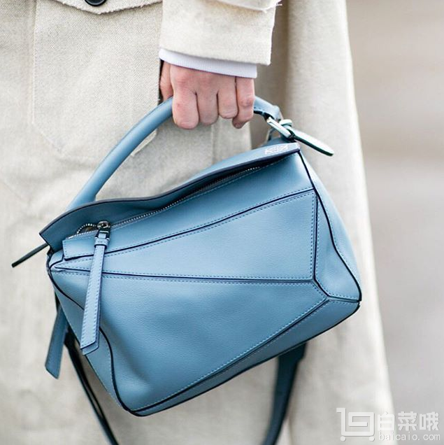 超火It Bag， Loewe 经典Puzzle中号手袋 蓝色 30 国内￥19500直邮含税到手￥10080