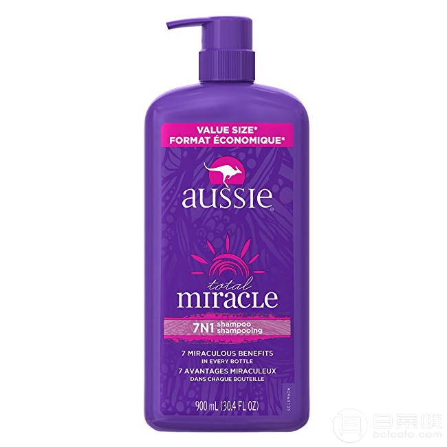 Aussie 7N1 奇迹全效洗发水 900ML*4瓶 Prime会员免费直邮到手￥242.36