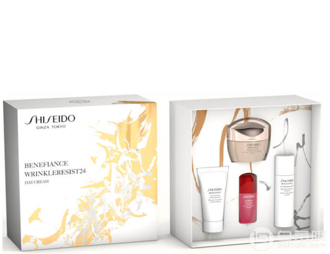 价值£106，Shiseido 资生堂 17年圣诞礼盒套装（盼丽风姿抗皱日霜50ml+洁面30ml+健肤水30ml+红腰子精华10ml）£50.7免费直邮到手￥446