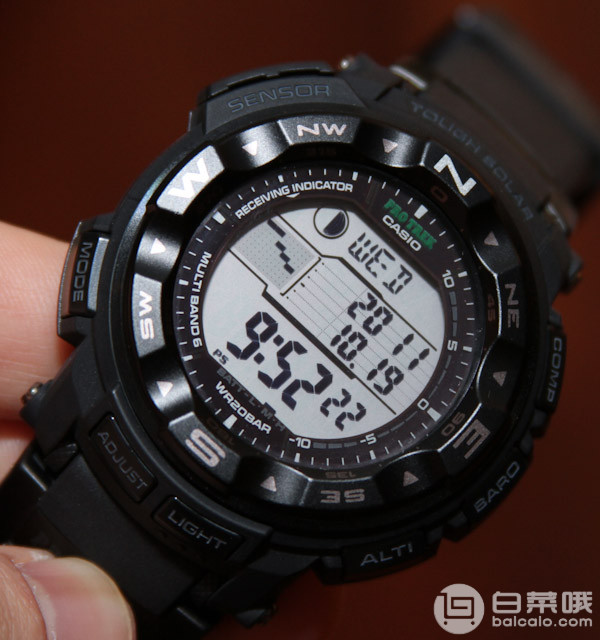 金盒特价，Casio卡西欧 PRW-2500-1A 六局电波 三重感应 太阳能登山表 新低8.99到手￥760