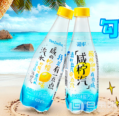 延中 清柠盐汽水 410ml*12瓶*2箱￥33（买一送一）