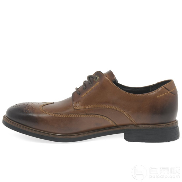 限UK7.5碼，Rockport 樂步 Classic Break Wingtip 男士真皮烤花牛津鞋 Prime會員免費直郵含稅到手￥341