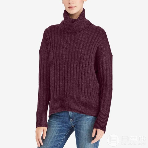 Ralph Lauren美国官网： 拉夫劳伦 女士羊驼羊毛混纺高领毛衣 两色 新低2.4折.99到手￥430