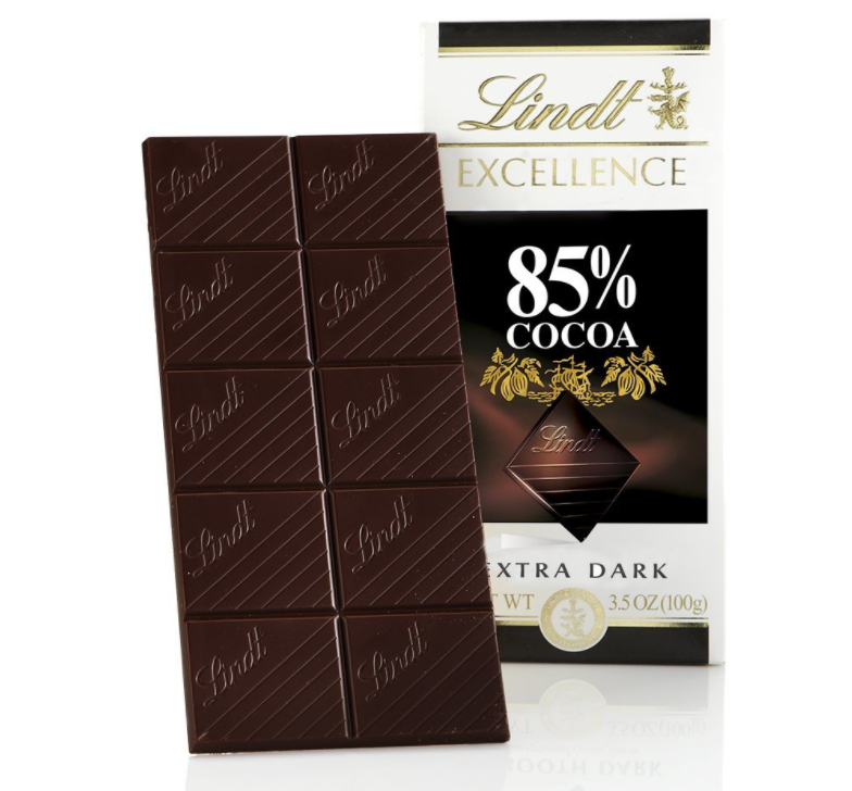 Lindt 瑞士莲 85％可可 特级黑巧克力100g新低11.53元（天猫36元）