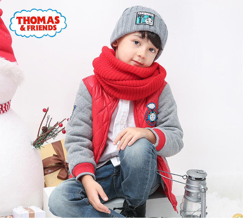 天猫商城：Thomas & Friends 托马斯和朋友 正版授权男童加厚棒球服 2色￥99包邮（需用￥70优惠券）