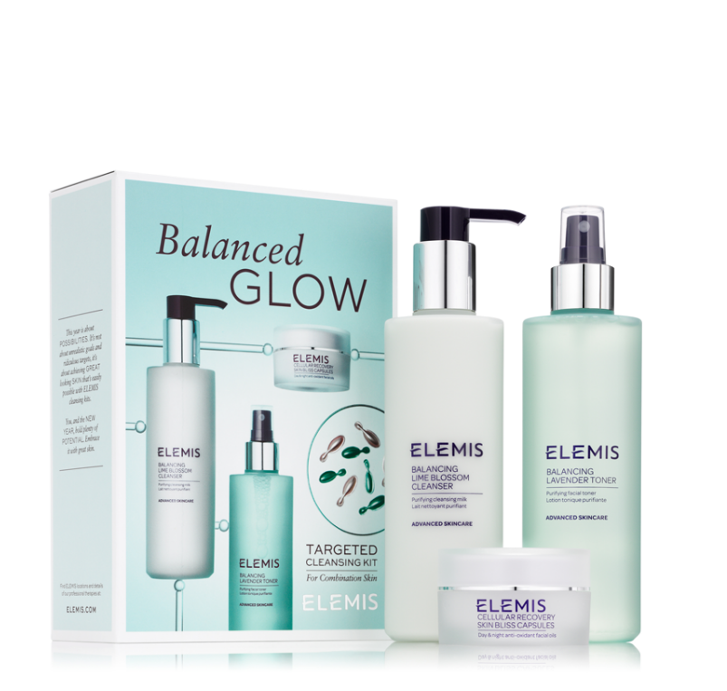 Feelunique：ELEMIS 艾丽美 平衡光泽洁净三件套装（洁面乳200ml+爽肤水200ml+修复胶囊14粒）£34凑单免费直邮到手￥300