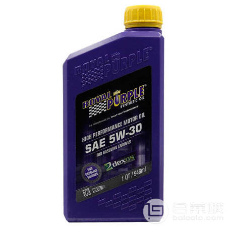 京东全球购：ROYAL PURPLE 紫皇冠 API全合成机油5W-30 SN 1Qt*6￥285.04含税包邮（需用优惠券）