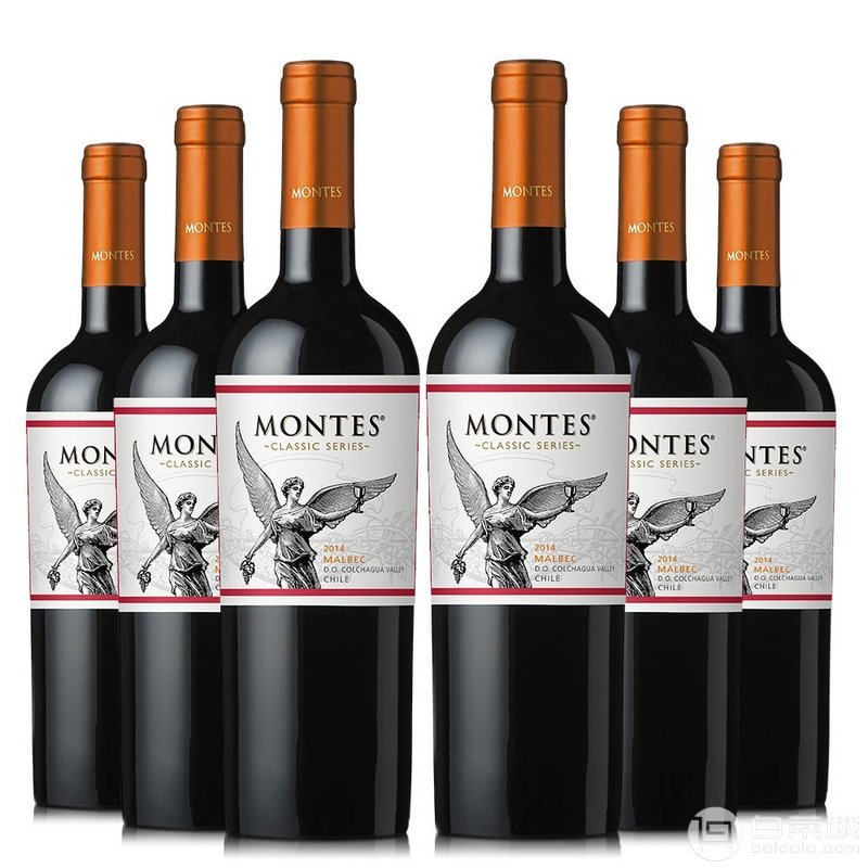 Montes 蒙特斯 经典系列 马尔贝克红葡萄酒 750ml*6瓶秒杀￥349包邮